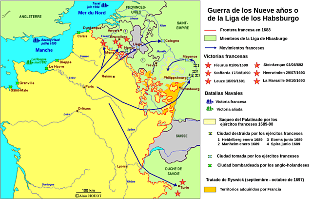 Comienzo de la guerra de los nueve años y posterior asedio de Barcelona