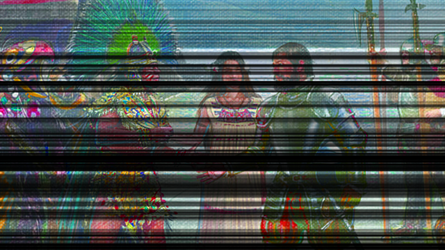 PRIMER ENCUENTRO DE MOCTEZUMA Y HERNAN CORTES