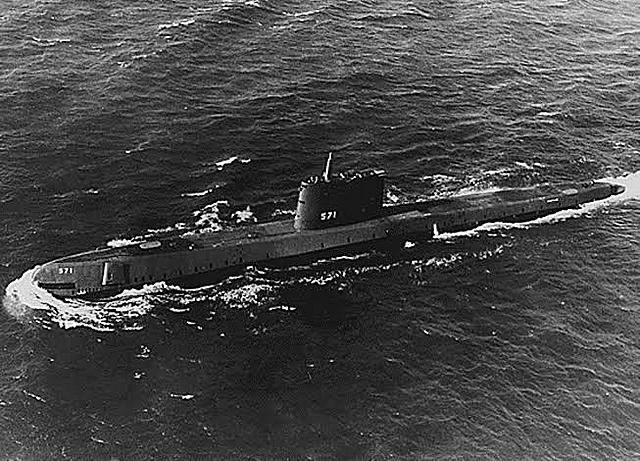 The first nuclear-powered submarine called USS Nautilus was launched by the US Navy