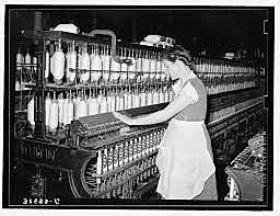 Lowell, Massachusetts Textile Mill Employs Women