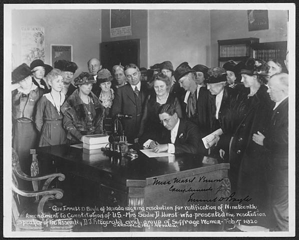 Nineteenth Amendment to the Constitution is ratified