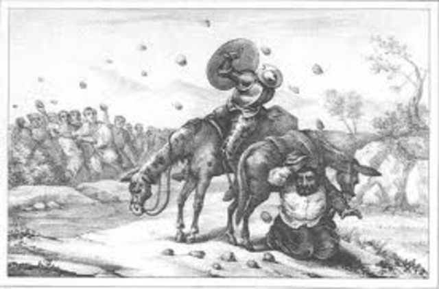 Don quijote libero a un grupo de presos, y luego ello se volvieron en contra sulla