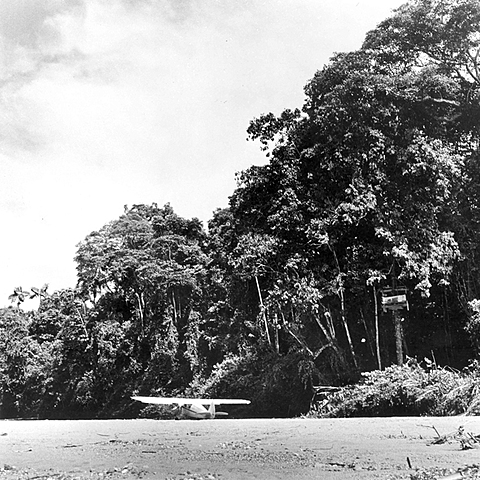 The team finds "Palm Beach" by an Auca village.