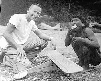 The team interacts with the Aucas.