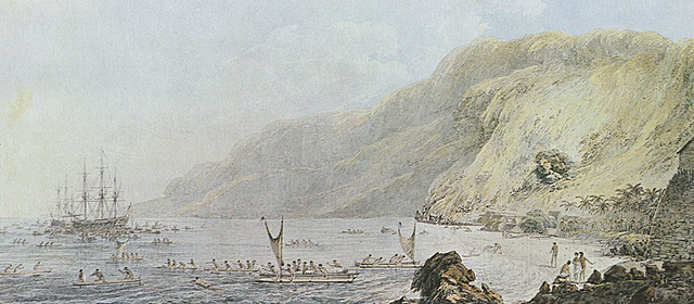 Captain James Cook discovers surfing in Hawaii
