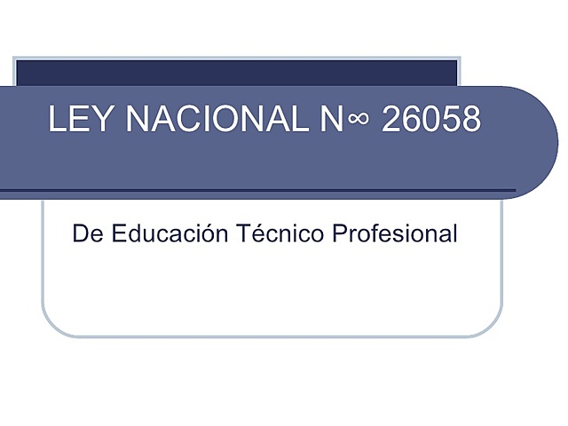 Ley 26058