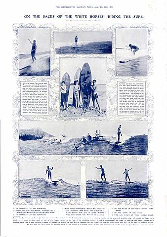 The illustrated London News featured a picture of surfing