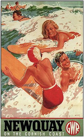 Railways companies used surfing to advertise holidays