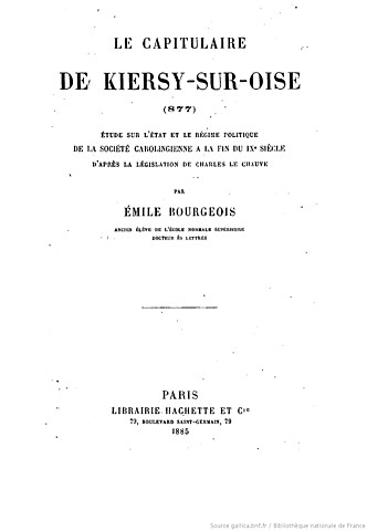 Charles le Chauve émet le Capitole de Quierzy, par lequel il accorde aux vassaux majeurs du royaume l’hérédité des terres détenues en bénéfice.