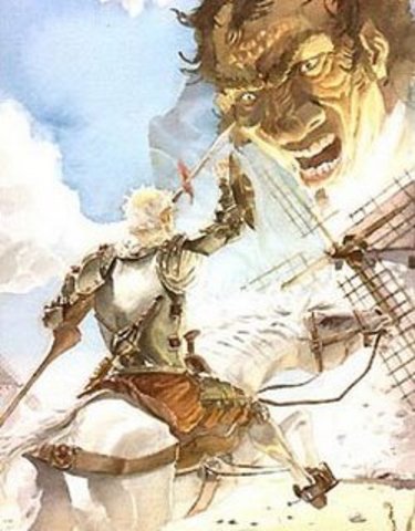 Don Quijote arruina su lanza