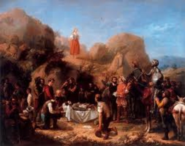 Don quijote asiste al entierro del pator Crisonomo.