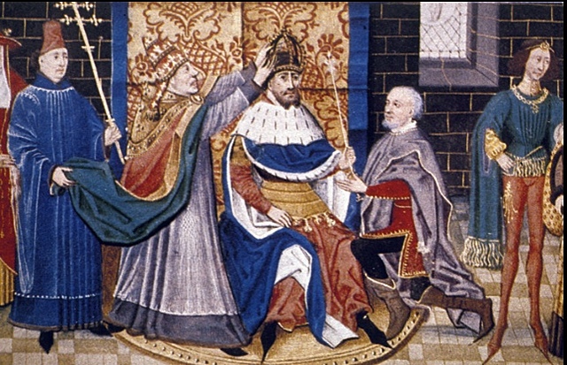 Charle Magne est couronné empereur romain et est né le Saint Empire romain