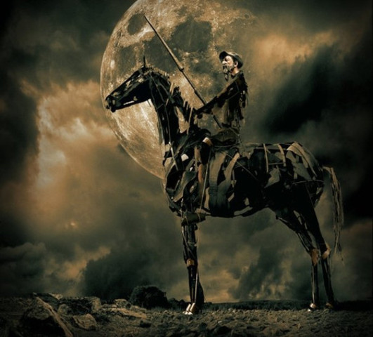 Don quijote pierde la batalla contrael caballero de la blanca luna