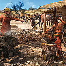 Procedimiento de producción objetos de hierro