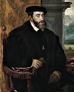 Carlos I abdica en su hijo Felipe y en su hermano Fernando. Se retira al monasterio de Yuste, donde muere 1558