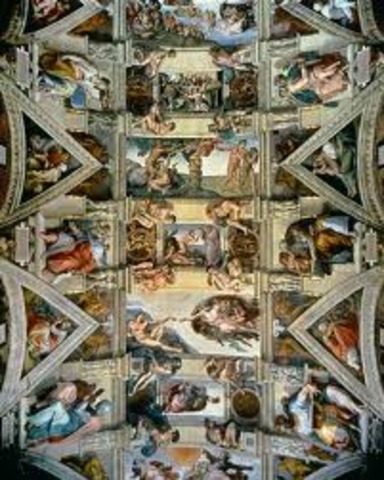 Michelangelo begins painting the sistine chapel