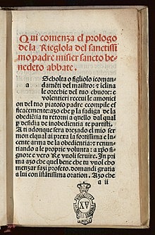 Saint Benoit de Norce fonde la règle bénédictine