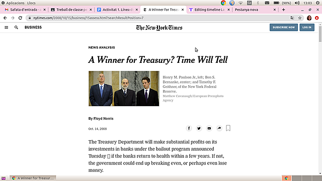 vaig néixer  The Times