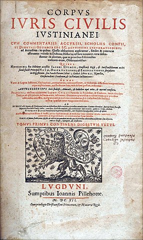 publication du corpus iuris civilis