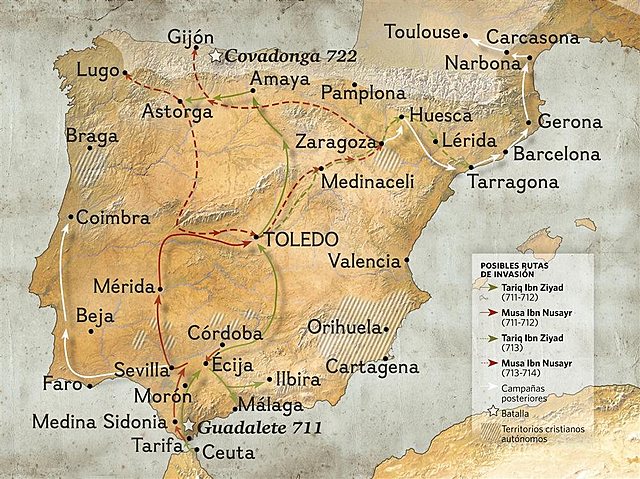 BATALLA DE GUADALETE (711) Y BATALLA DE COVADONGA (722)