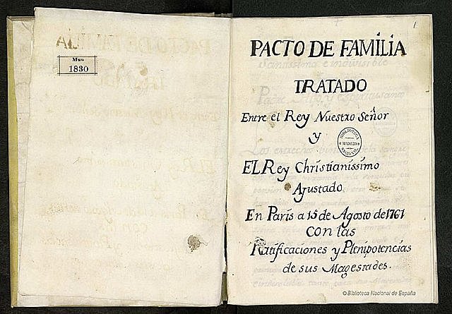 Tercer Pacto de Familia y derrota en la guerra de los Siete Años.