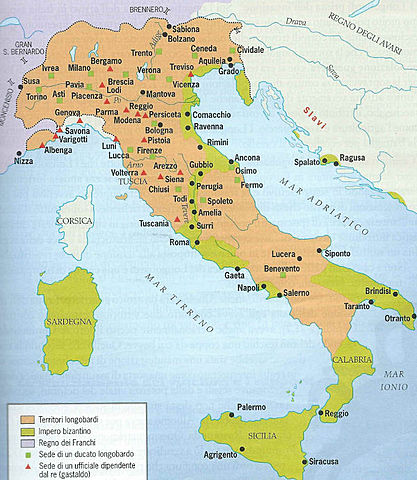 Début de la domination lombarde en Italie