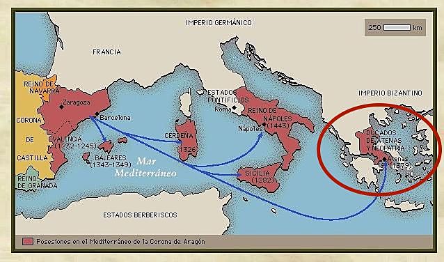 Los almogávares entregan a Aragón los ducados de Atenas y Neopatria