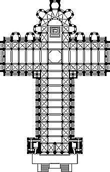 Planta de cruz latina