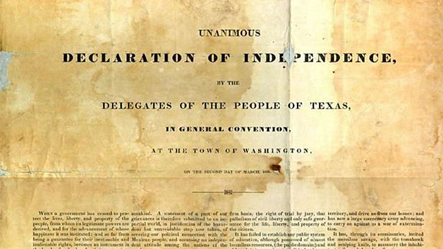Texas Formally Declares Independence From Mexico