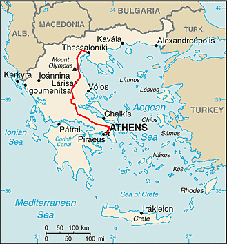 Athens to Macedonia