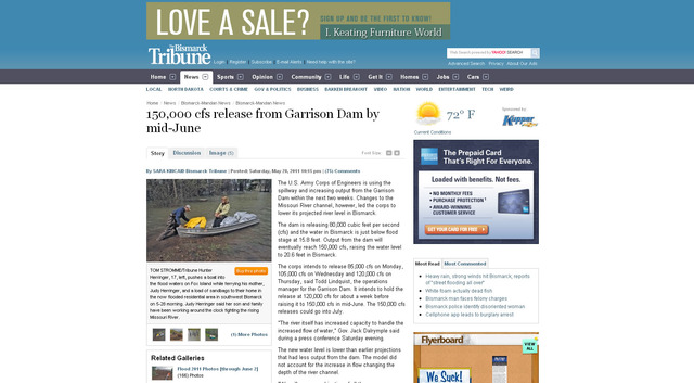 Releases to Reach 150,000 cfs