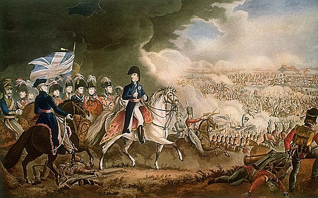 Napoleon met with a combined British and Prussian army under the Duke of Wellington and suffered a bloody defeat at Waterloo in Belgium
