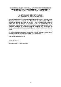 Decreto que declara que días deben tenerse como festivos y prohíbe la asistencia oficial a las funciones de la iglesia