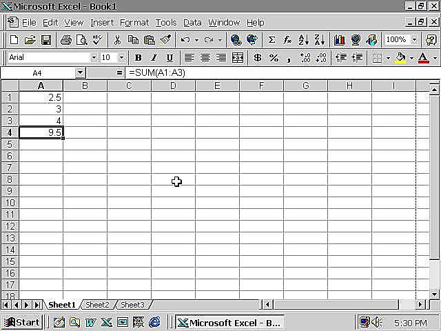 MICROSOFT EXCEL 9.0