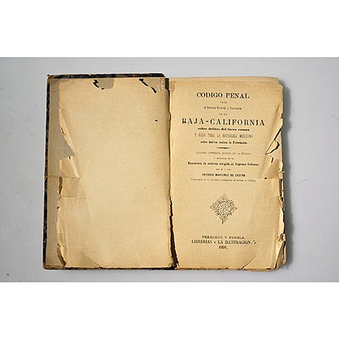 Comenzó a regir el Código Penal para el Distrito Federal y Territorios de la Baja California