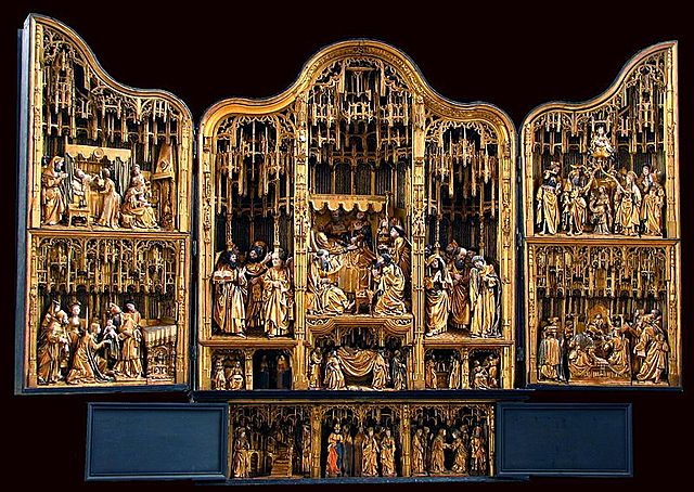 Tipos: Escultura en relieve - Retablos