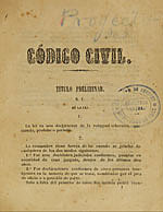 Se elaboro la primera parte del código civil