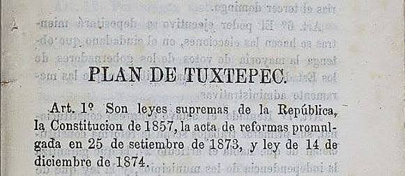 Proclamación del Plan de Tuxtepec.