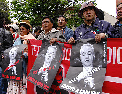 Caída del gobierno de Sánchez de Lozada