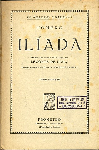 la Ilíada de Leconte de Lisle (1866)