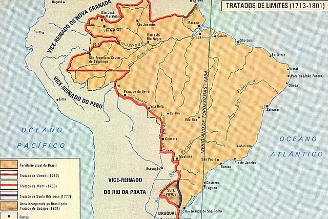 Cesión de las reducciones jesuíticas a Portugal a cambio de la entrega de la colonia de  Sacramento