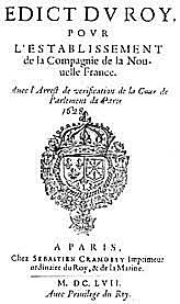 Création de la Compagnie des Cent-Associés