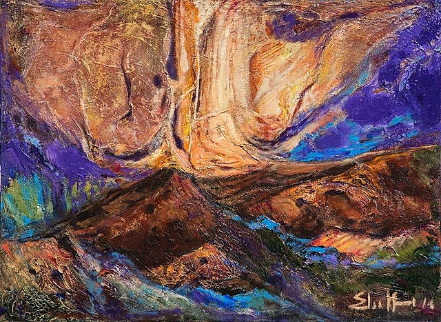 Republica Dominicana:Paisaje, titulo desconocidos. Elsa Nuñez.