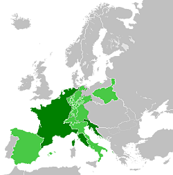 Napoleonic Empired extended from Germany to Spain