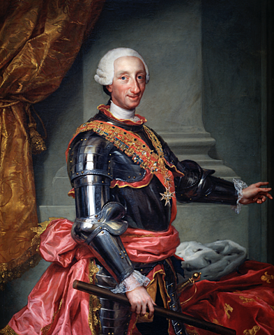 Muere Carlos III y le sucede en el trono su hijo Carlos IV