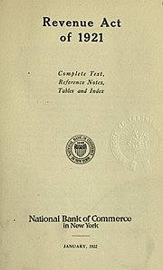 Revenue Act of 1921
