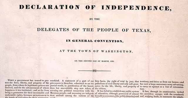 Declaración de Independencia de Texas.