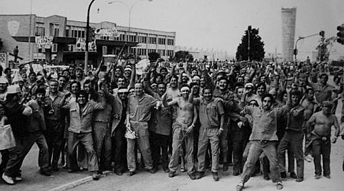 Obreros y estudiantes se unieron para realizar protestas.