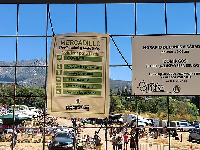 Protocolo sanitario en el mercadillo del domingo