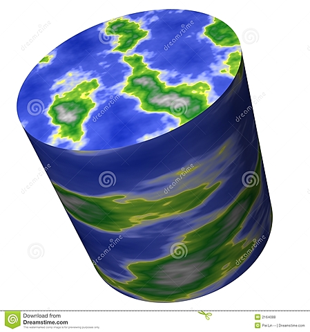 La Terre un cylindre .